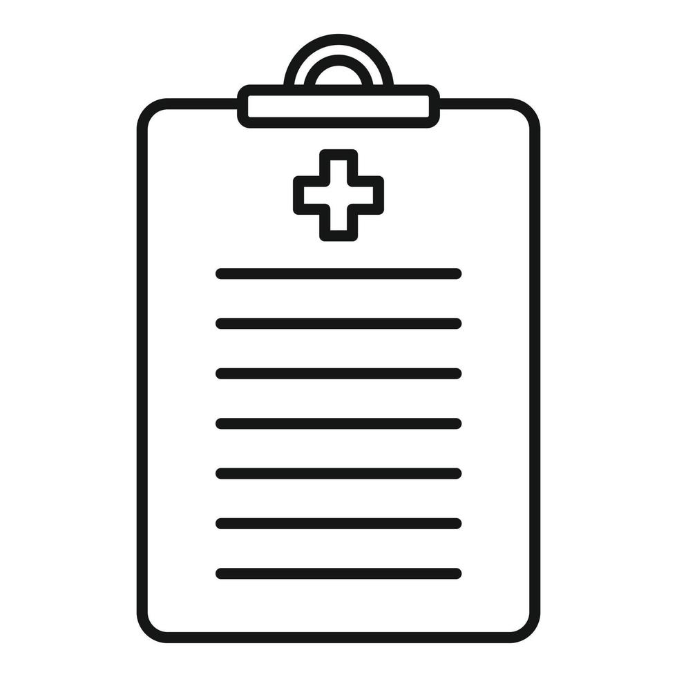 Endocrinologist patient card icon, outline style vector