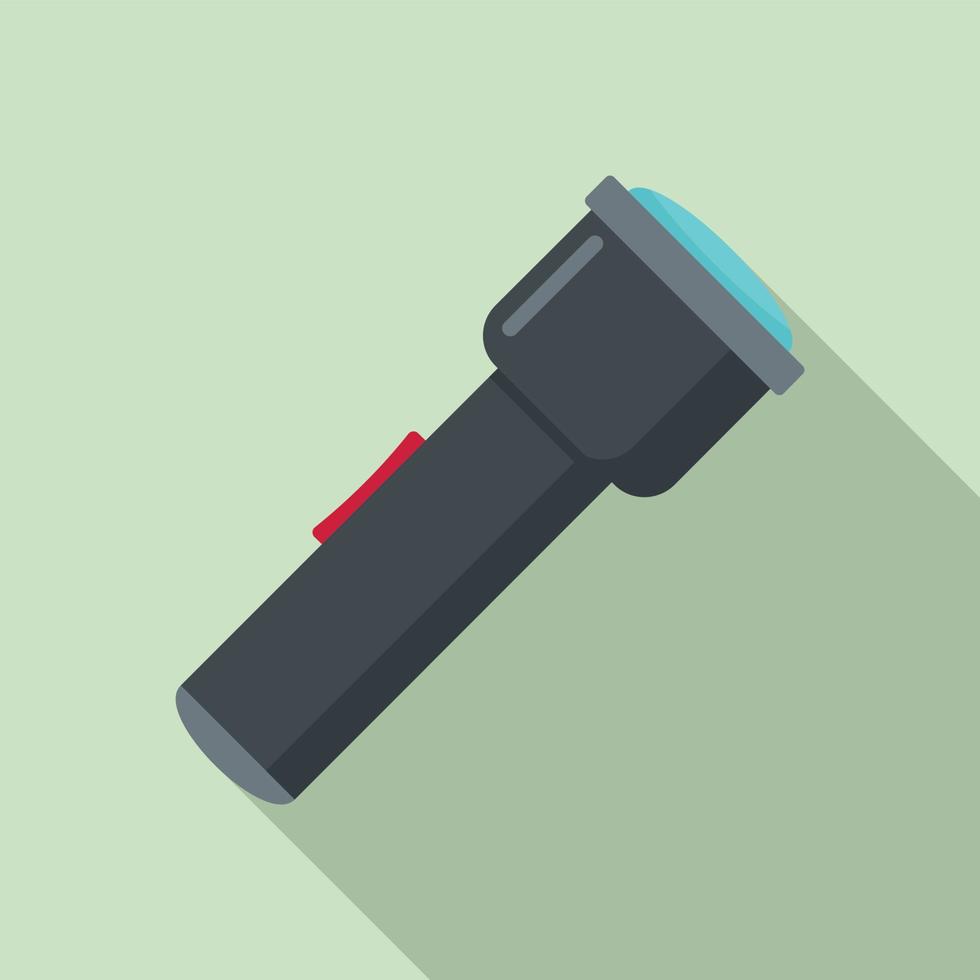 Hunter flashlight icon, flat style vector