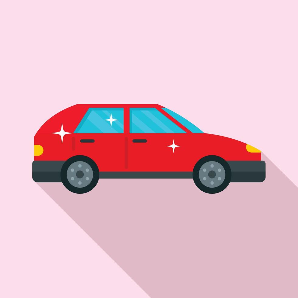 icono de coche limpio, estilo plano vector