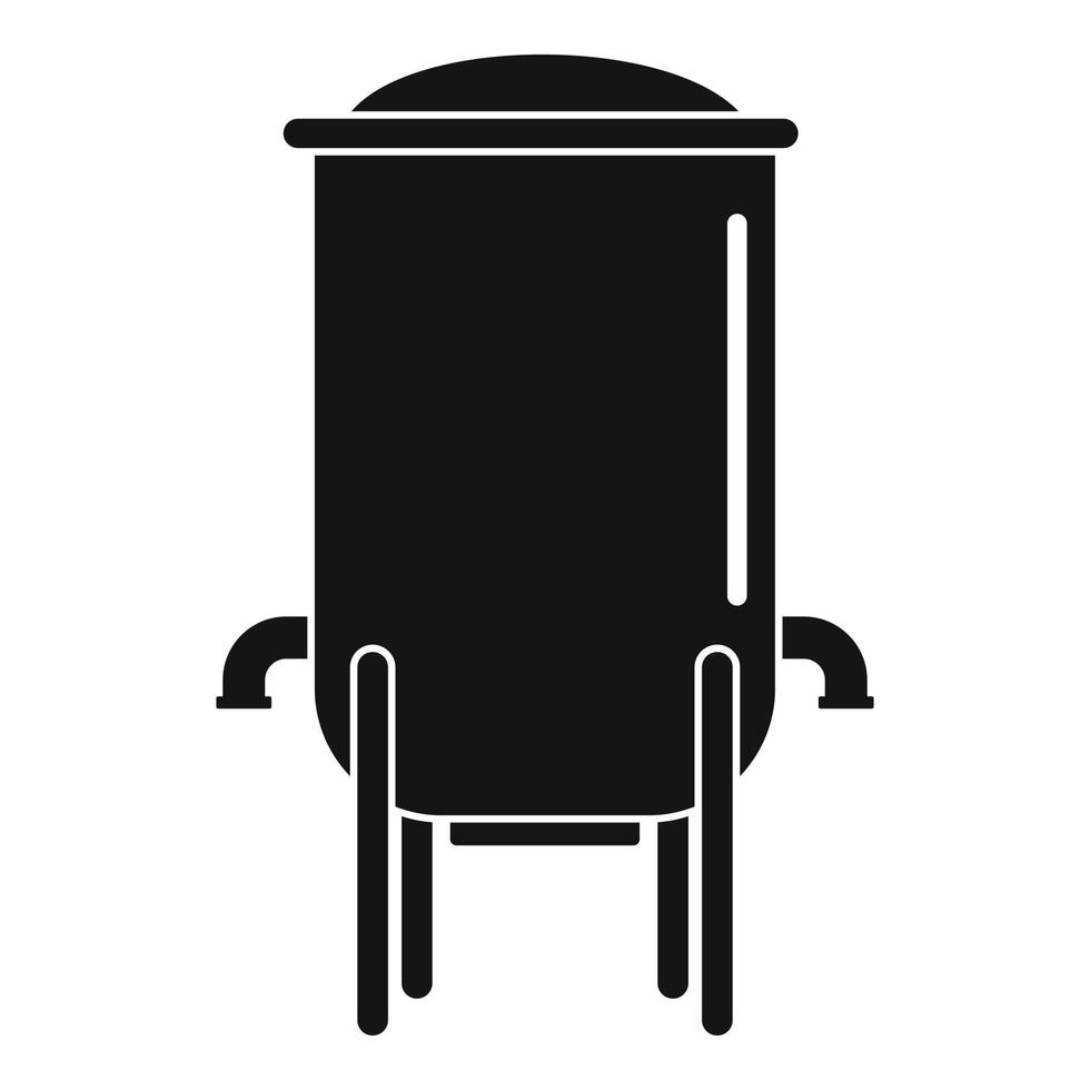 icono de barril, estilo simple. vector
