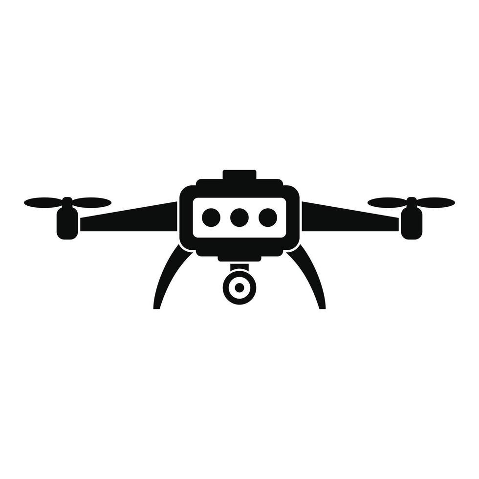 Smart drone icon, simple style vector