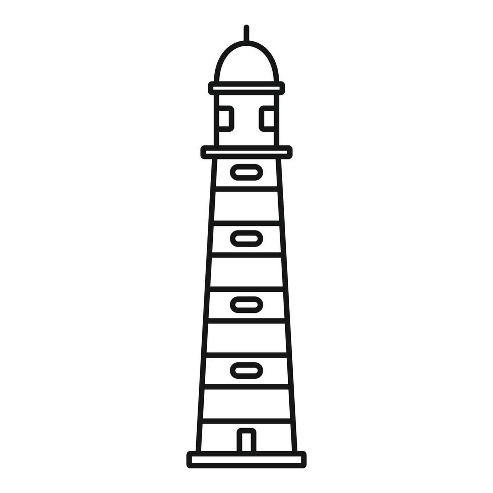 icono de faro, estilo de contorno vector