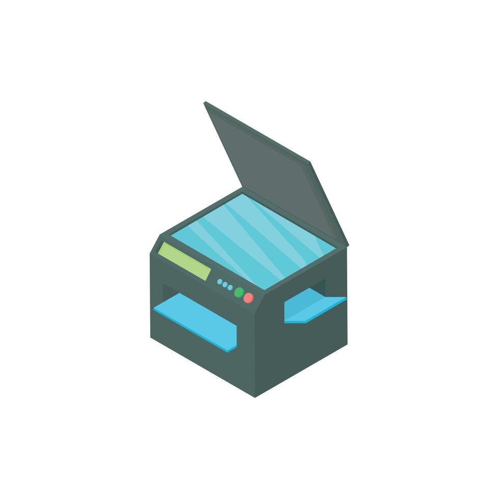 Printer 3 in 1 icon, cartoon style vector