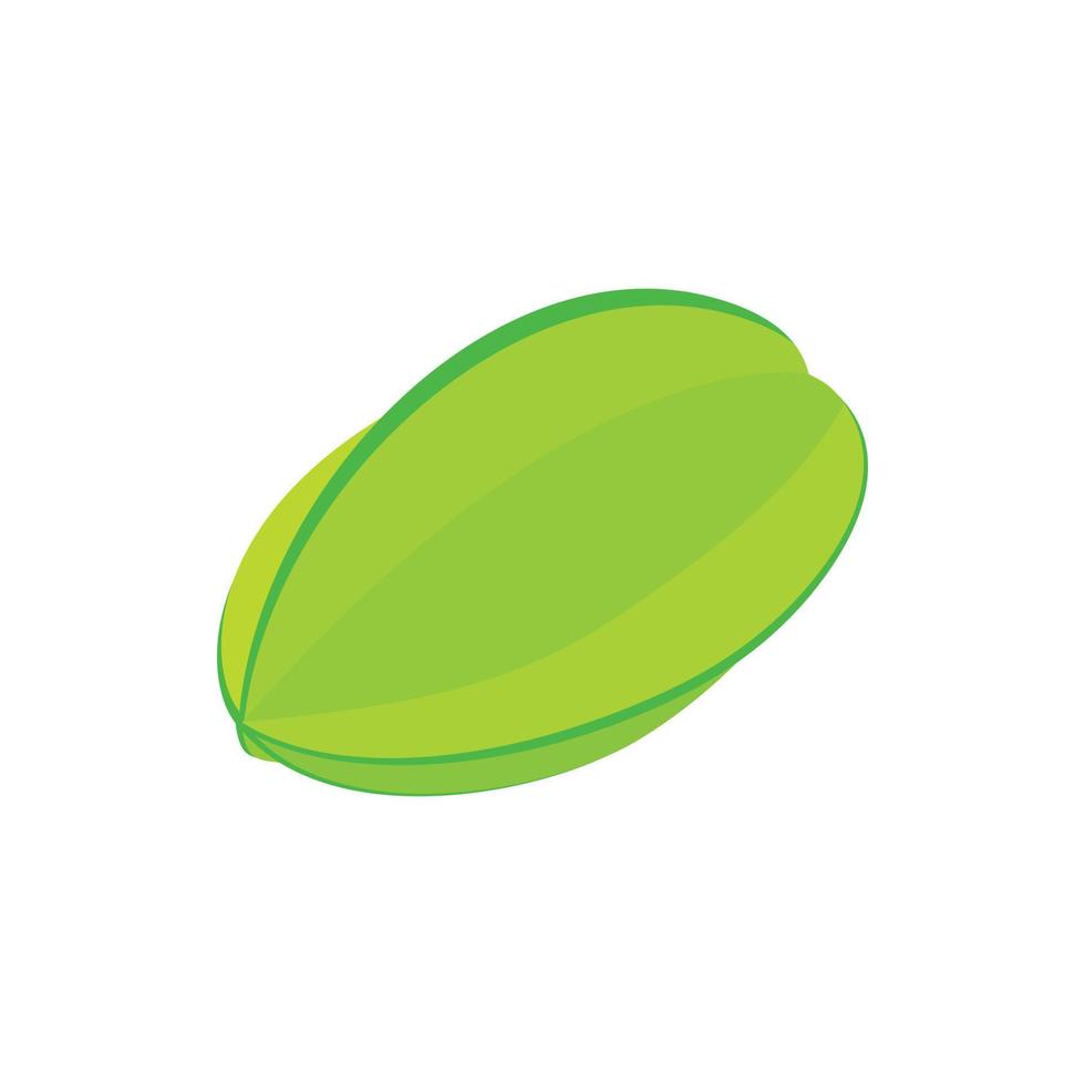 carambola, icono de fruta estrella, estilo de dibujos animados vector