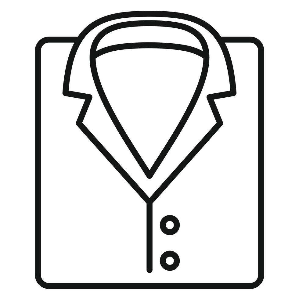 icono de camisa de laboratorio forense, estilo de esquema vector