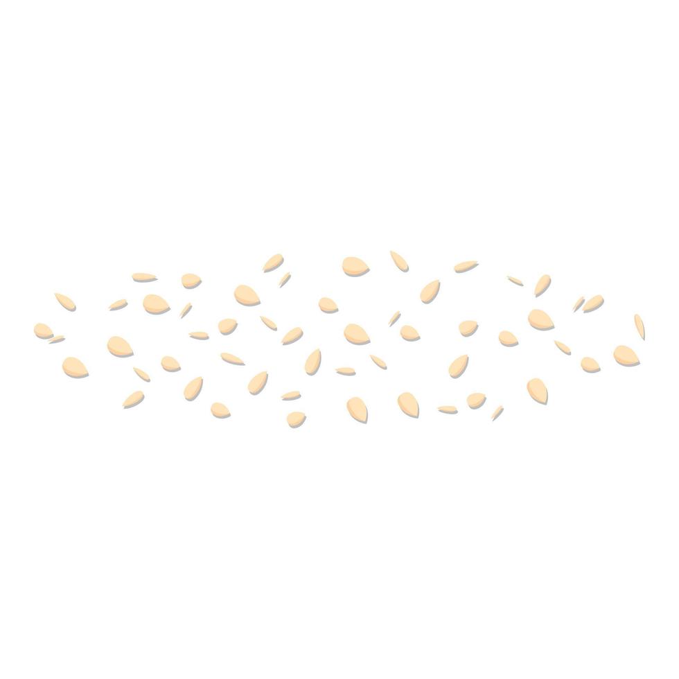 Sesame burger icon, cartoon style vector