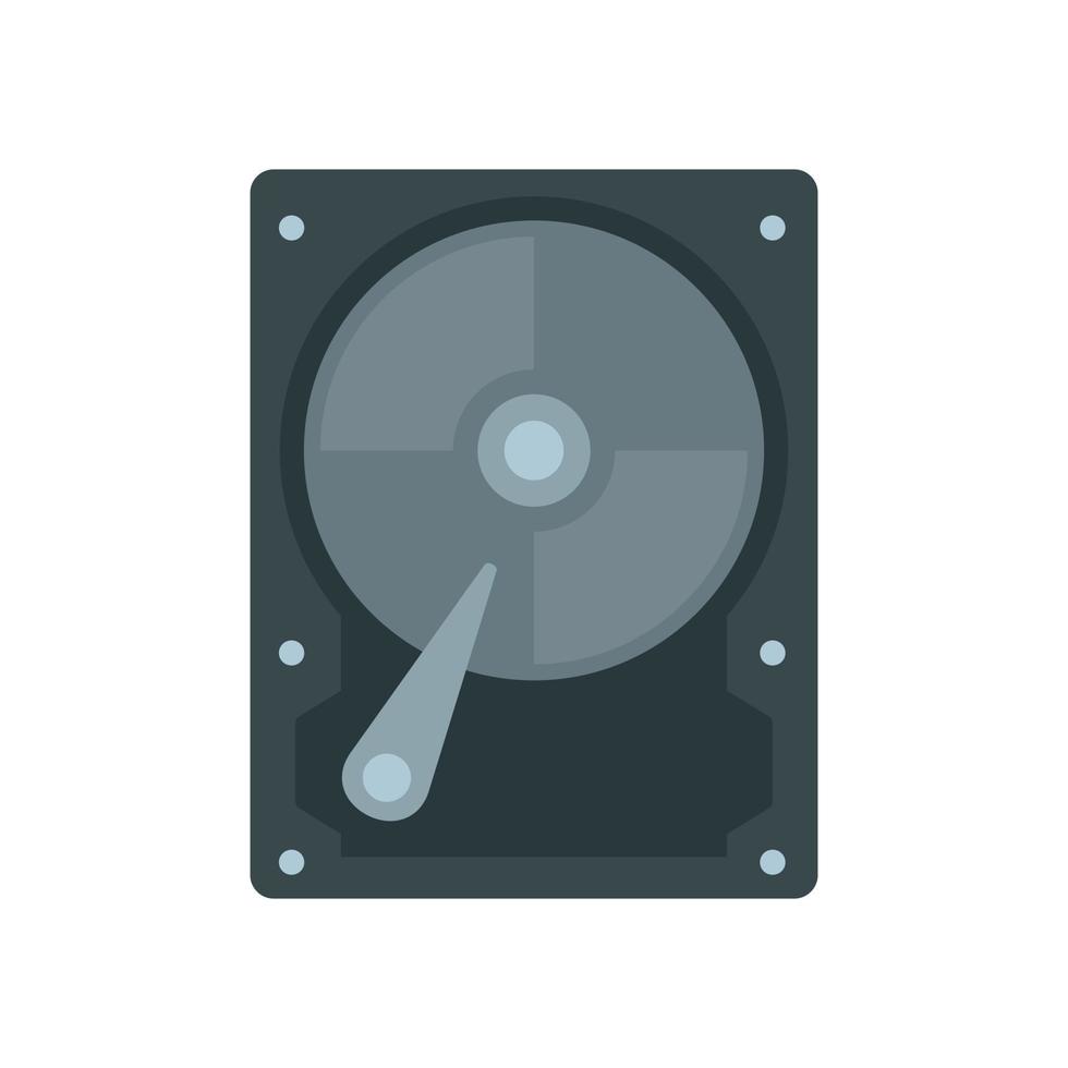 icono de disco duro, estilo plano vector