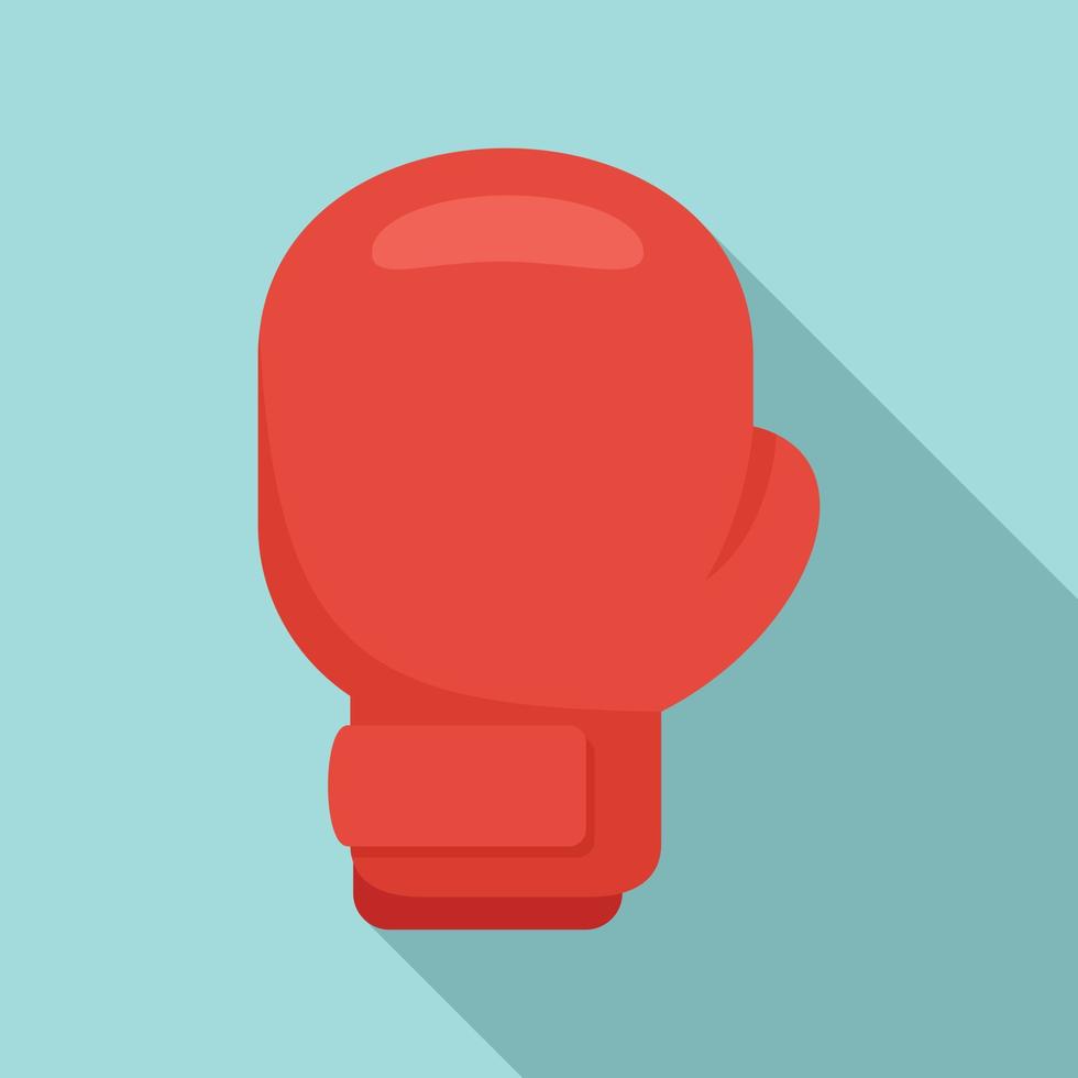 Boxing glove icon, flat style vector