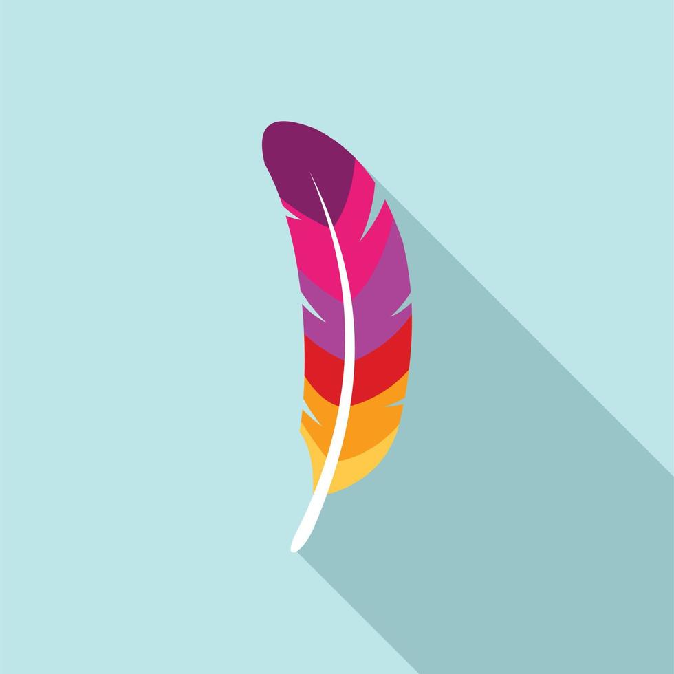 Navajo feather icon, flat style vector