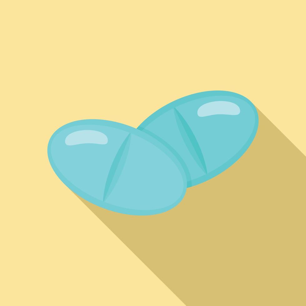 Medical tablet icon, flat style vector