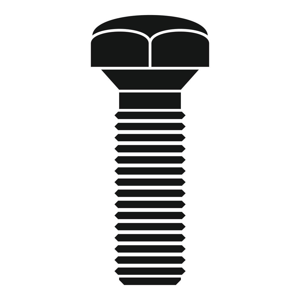 Industry bolt icon, simple style vector