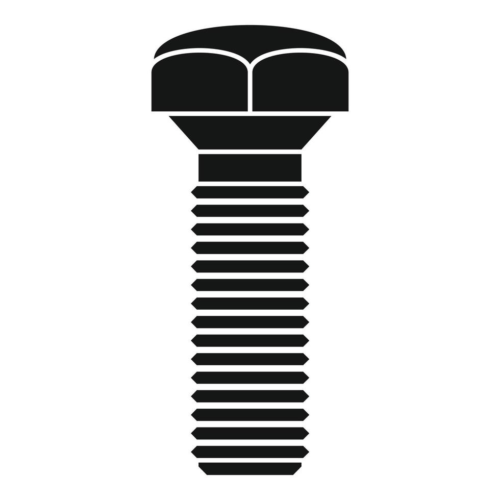 Industry bolt icon, simple style vector