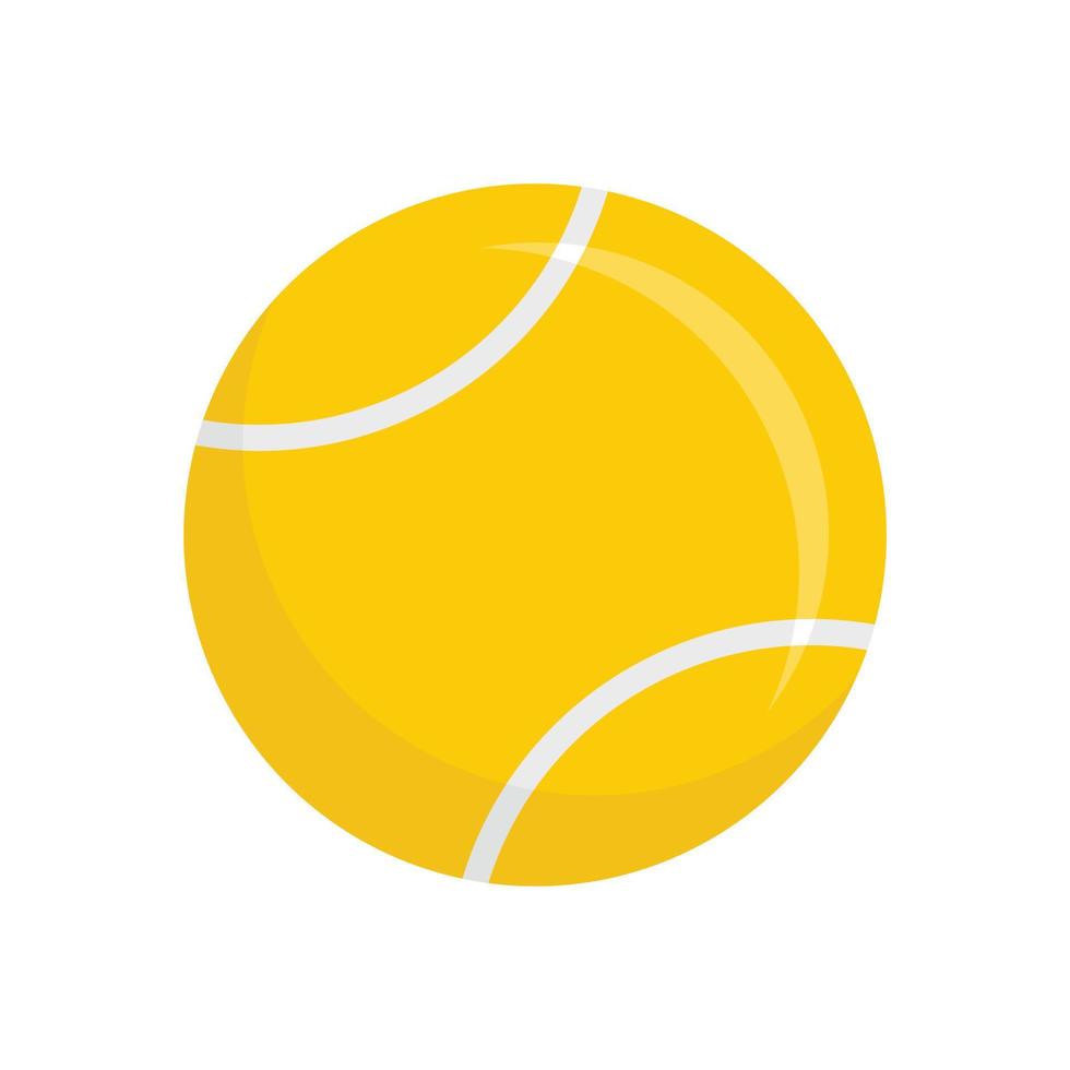 icono de pelota de tenis, estilo plano vector