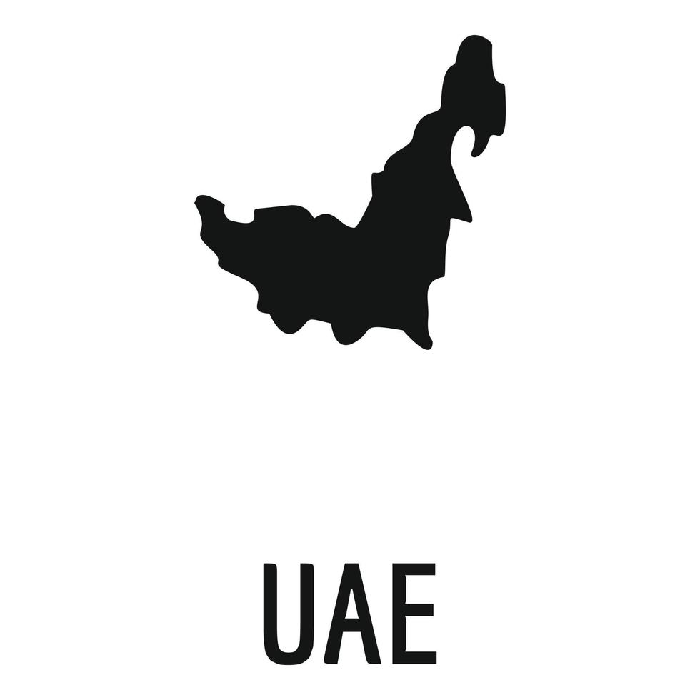 UAE map in black vector simple