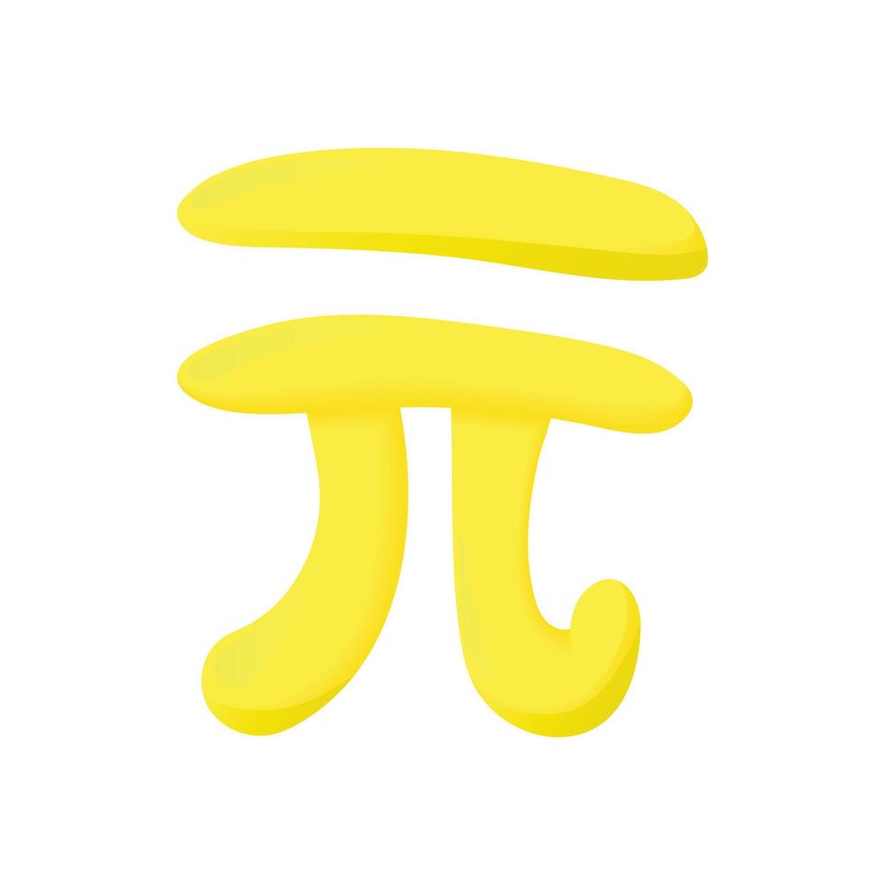 PI sign icon, cartoon style vector