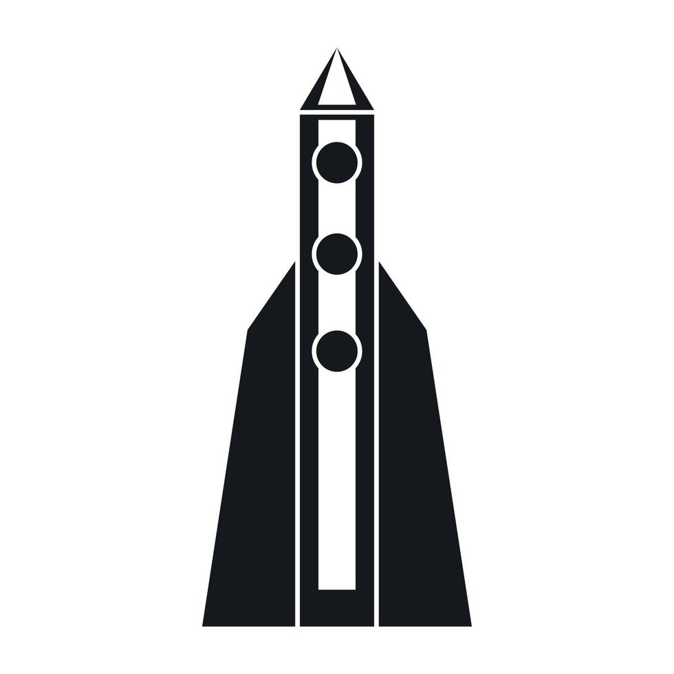 Rocket icon, simple style vector