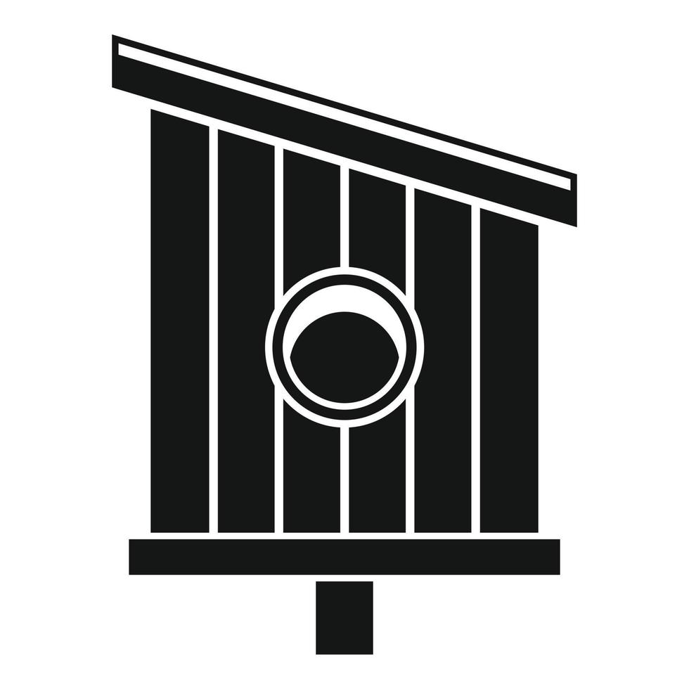 Park bird house icon, simple style vector