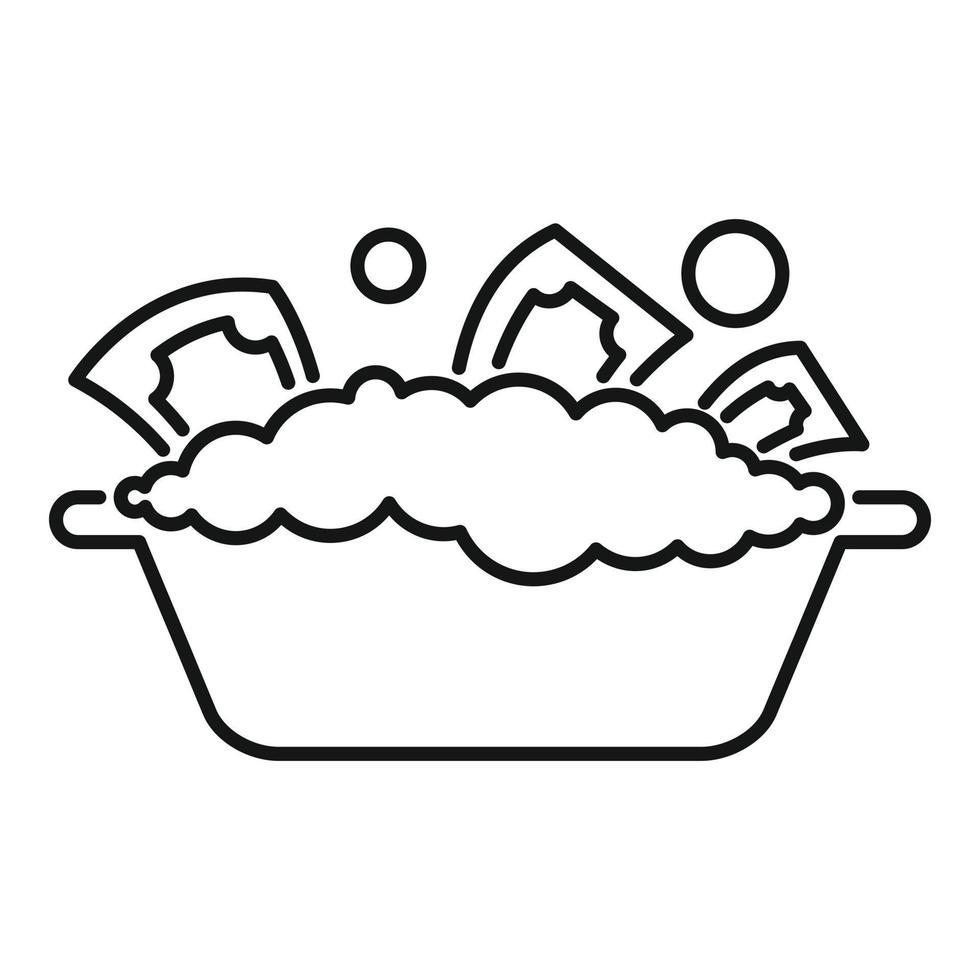 Basin money wash icon, outline style vector