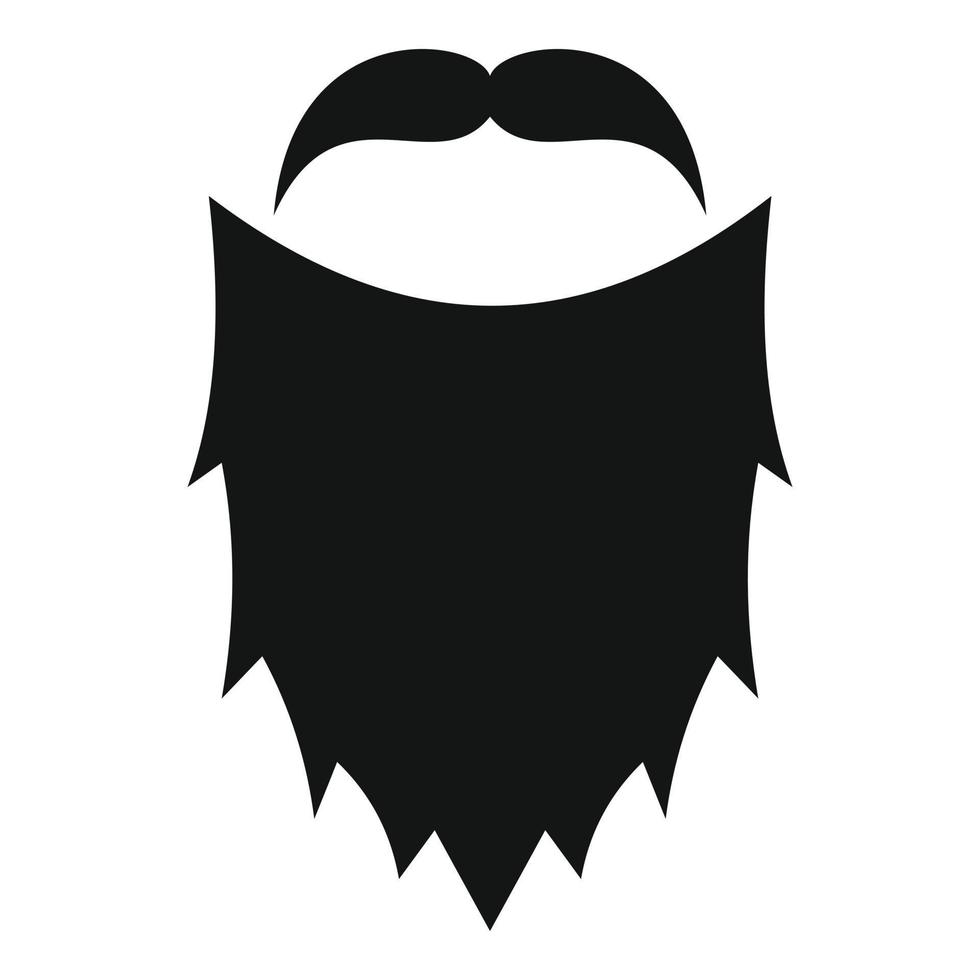Mask beard icon, simple style. vector