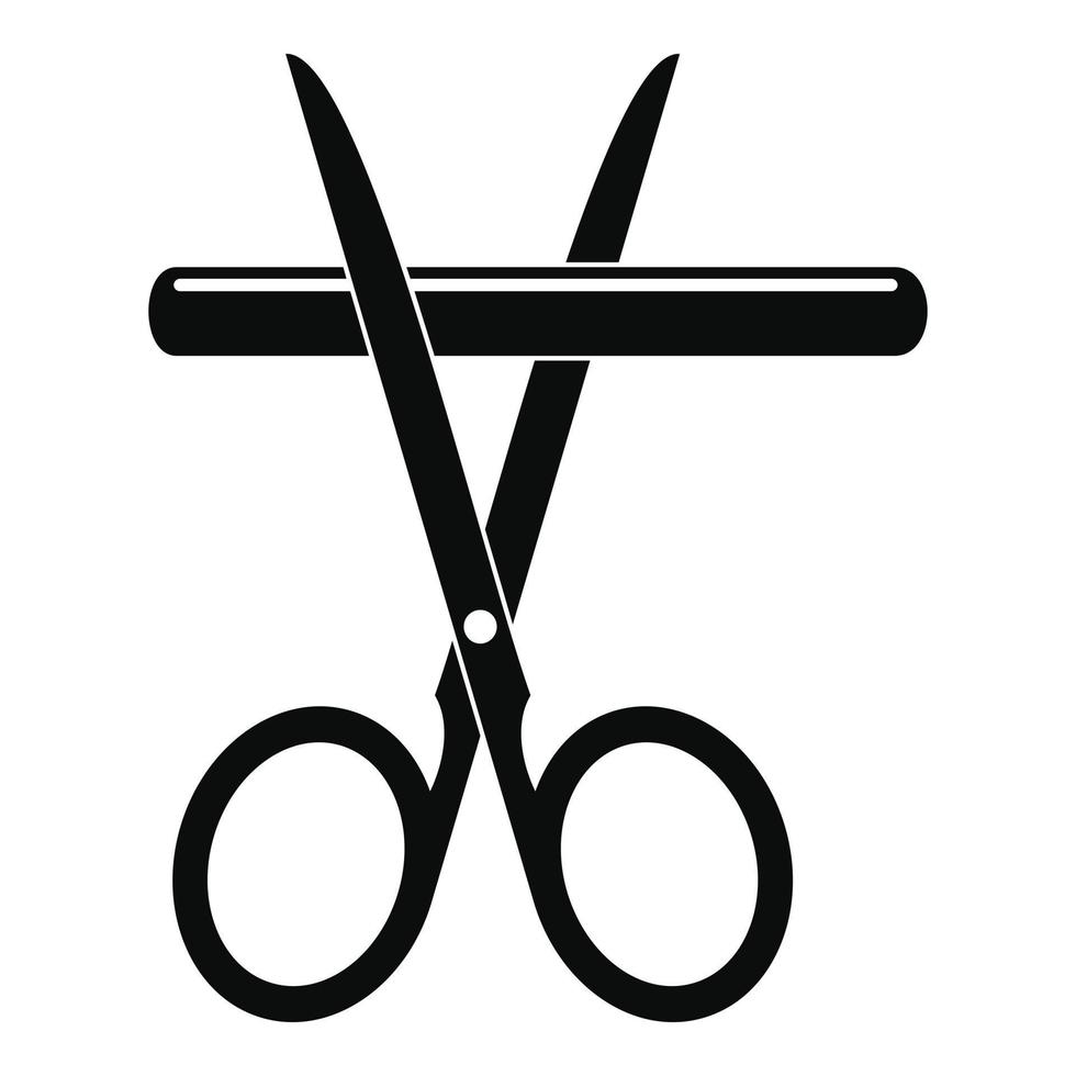 Medicine scissor icon, simple style vector