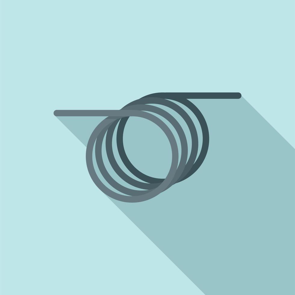 Spiral cable icon, flat style vector