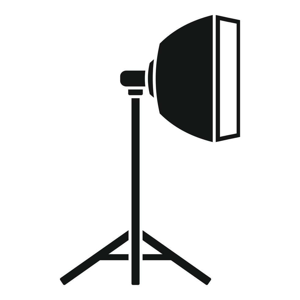 icono de soporte de luz de estudio, estilo simple vector