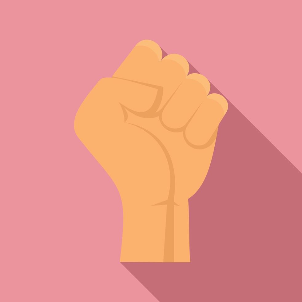 Fist icon, flat style vector