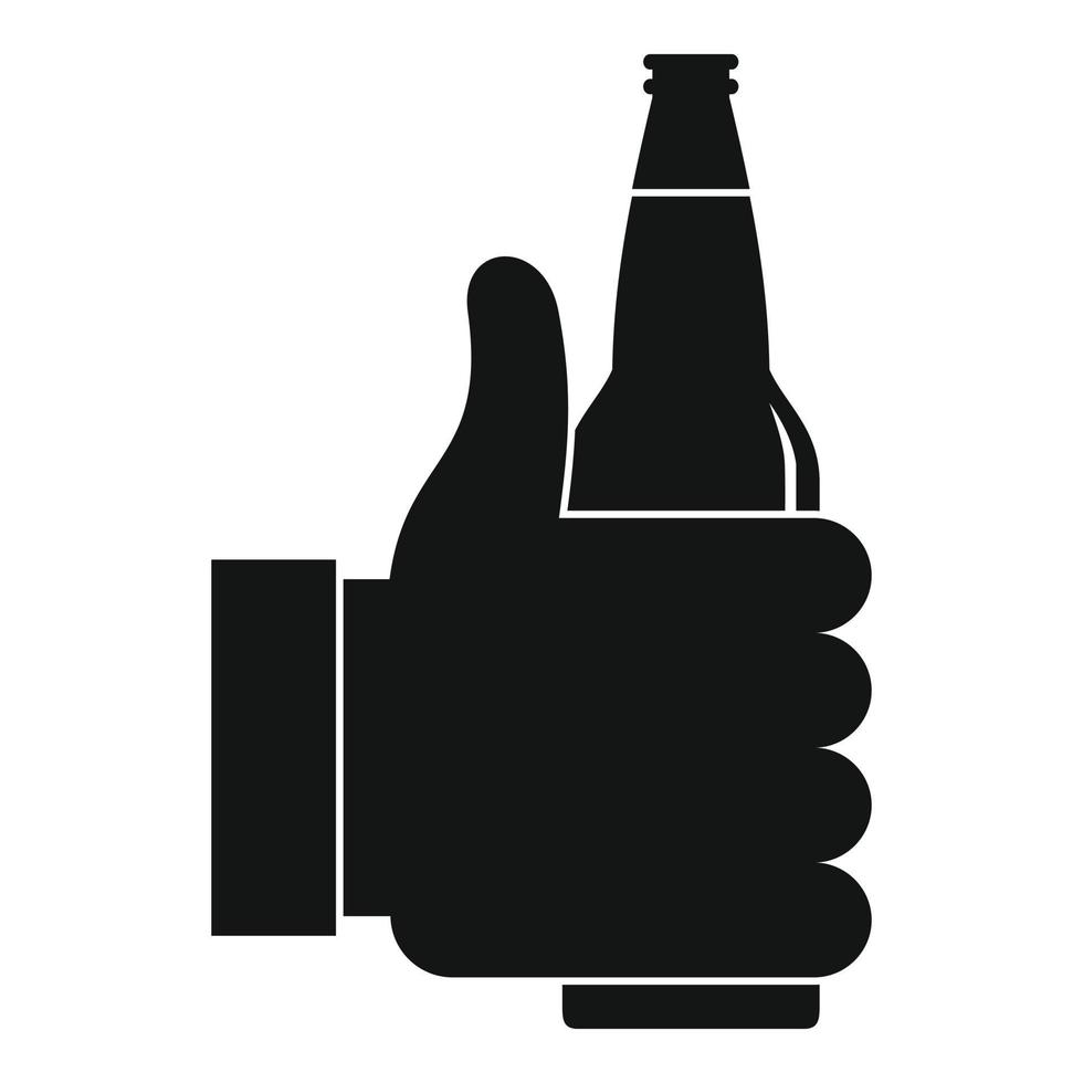 icono de cerveza, estilo simple. vector