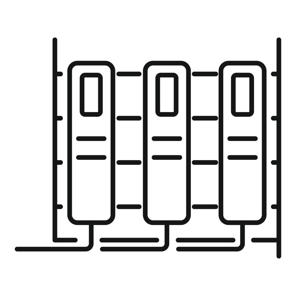 Home mining farm icon, outline style vector