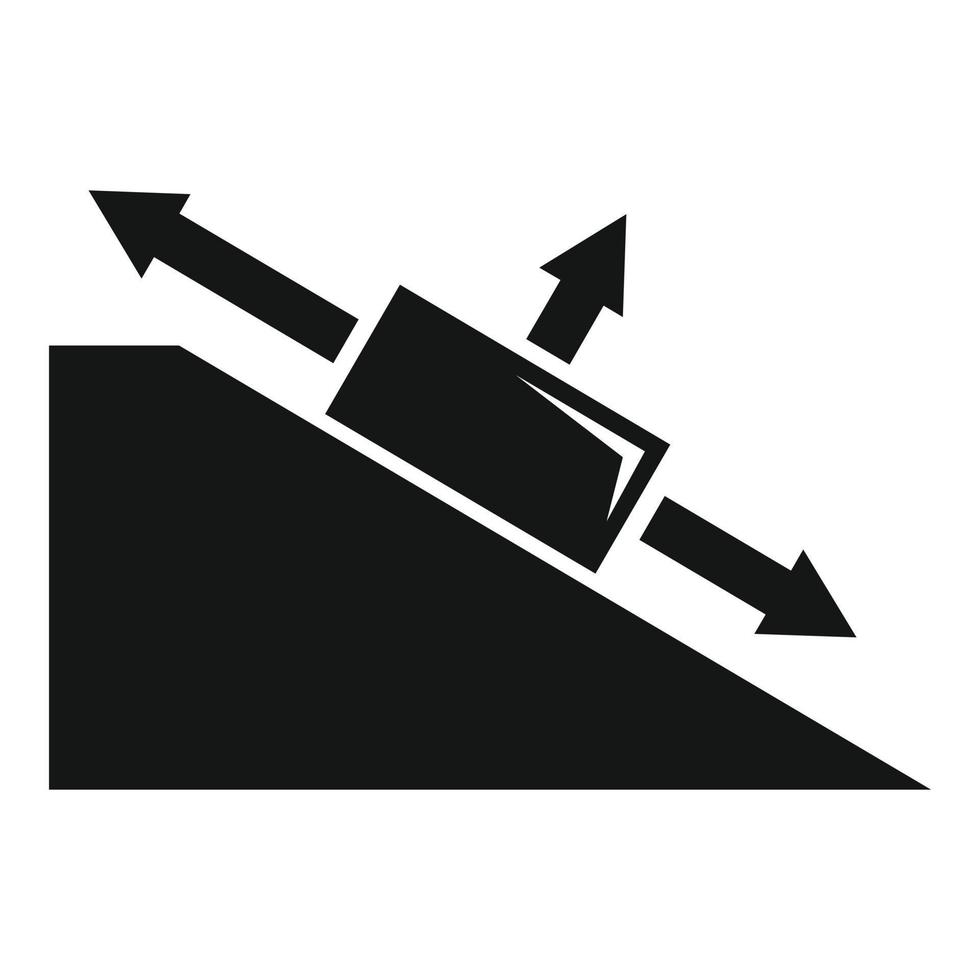 Angle object physics icon, simple style vector