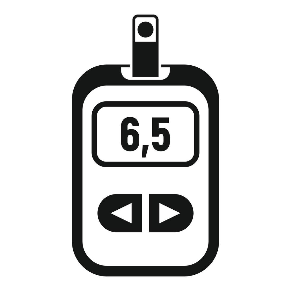 Modern glucometer icon, simple style vector