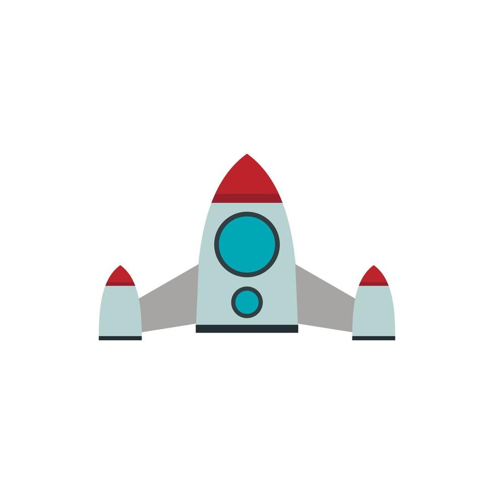 Space shuttle icon, flat style vector