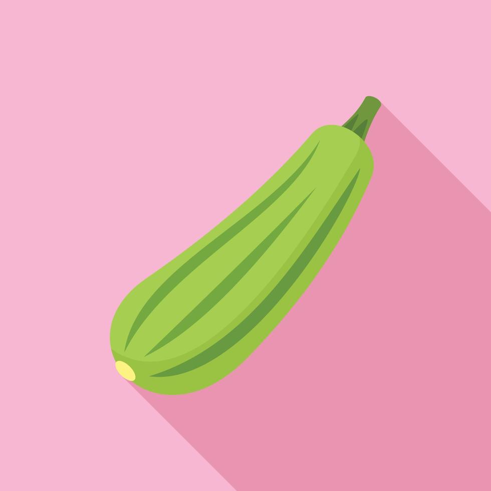 Bottle gourd icon, flat style vector