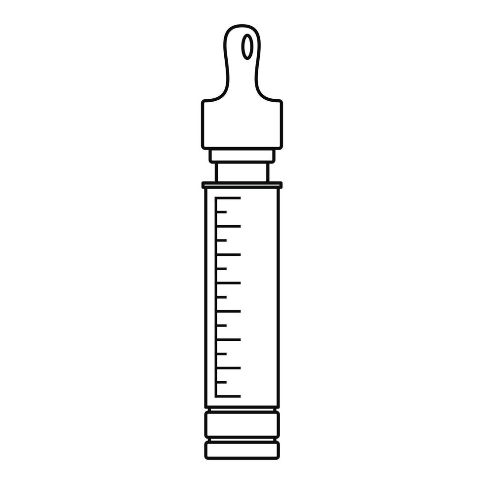 icono de dosis de vape, estilo de contorno vector