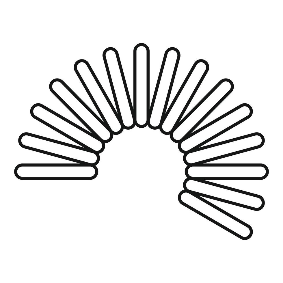 Flexible wire coil icon, outline style vector