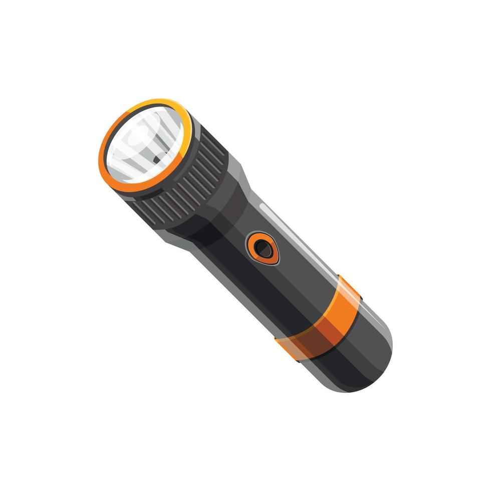 Flashlight icon in cartoon style vector