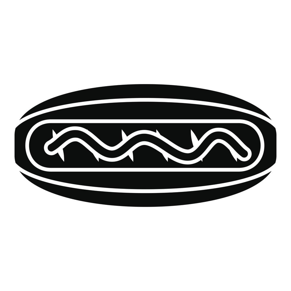 American hot dog icon, simple style vector