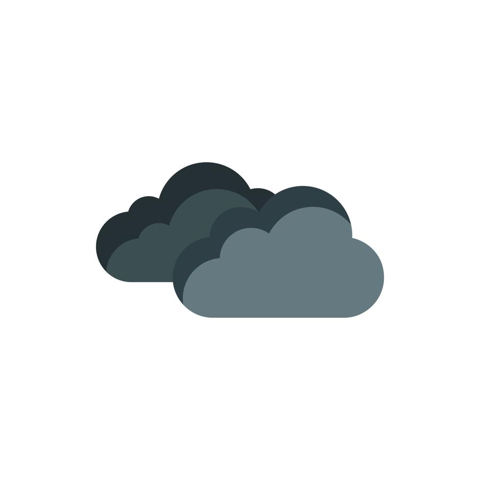 icono de nubes grises en estilo plano vector