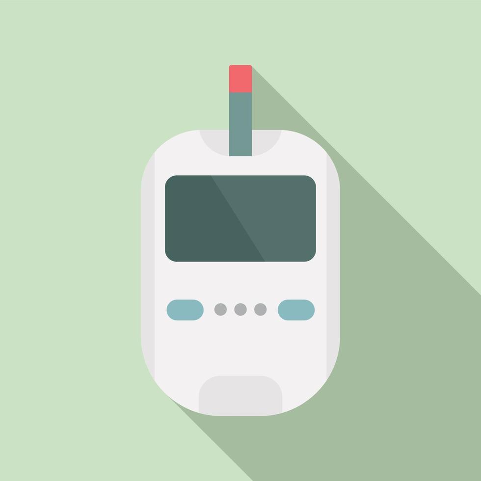 Glucose meter icon, flat style vector