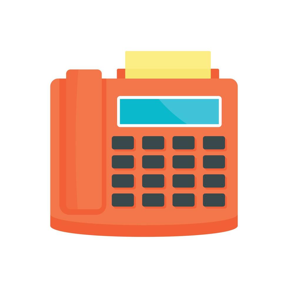 Fax telephone icon, flat style vector