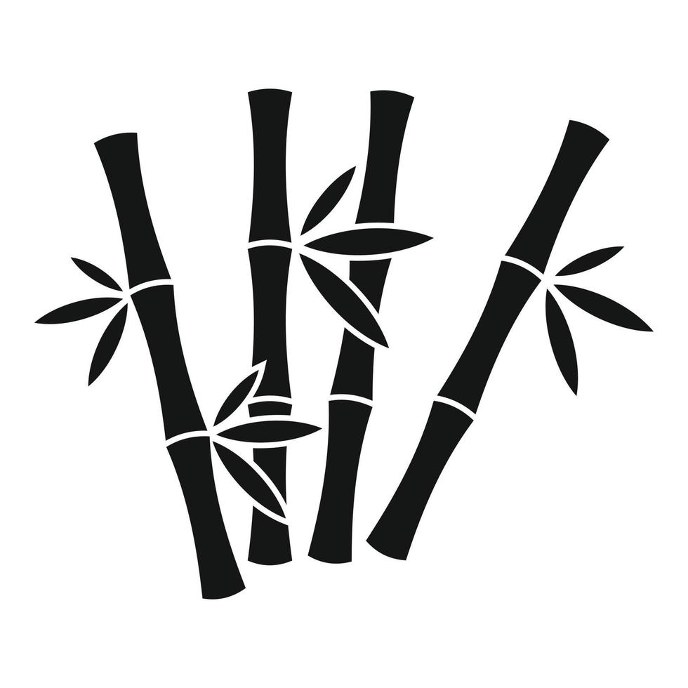 icono de bambú ecológico, estilo simple vector