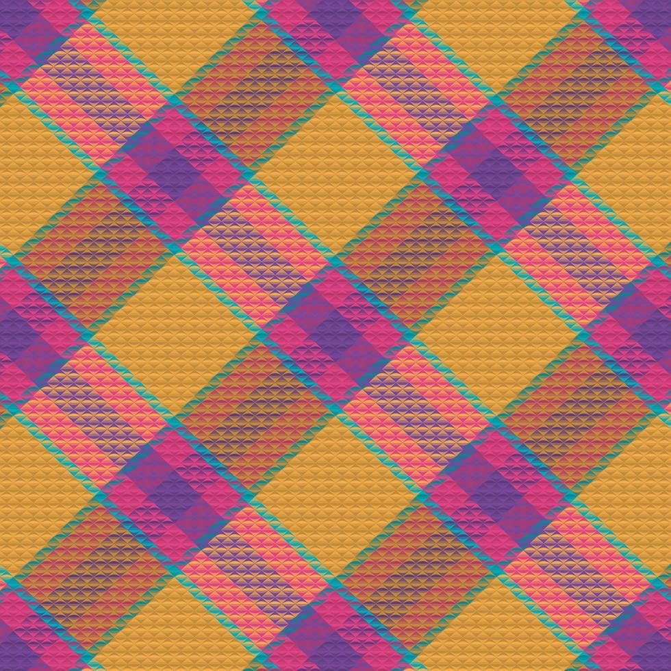 Tartan or plaid retro color pattern. vector