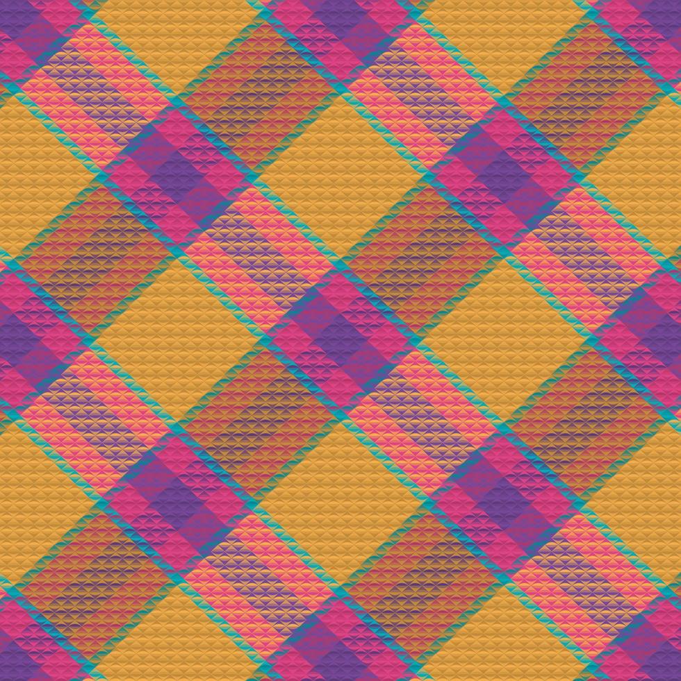 Tartan or plaid retro color pattern. vector