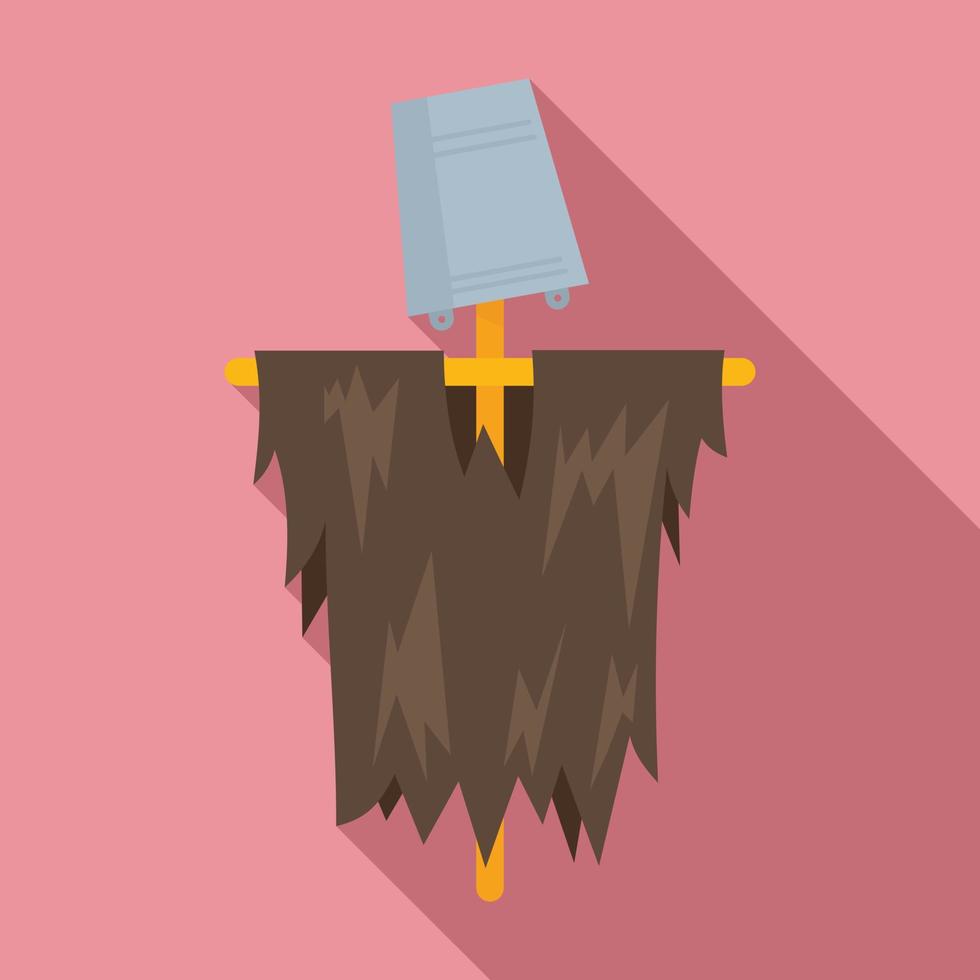 Scarecrow icon, flat style vector