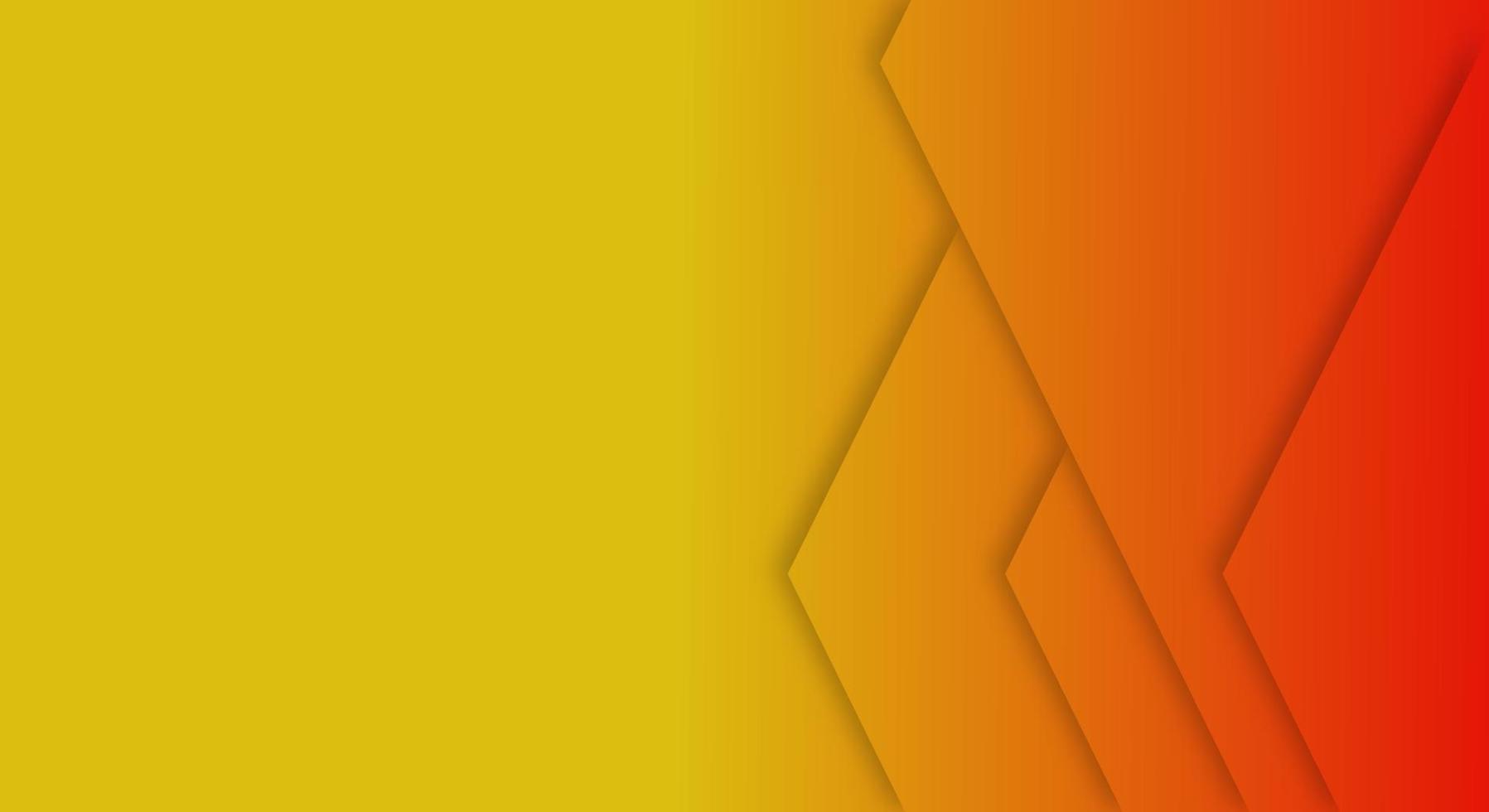 estilo de corte de papel geométrico de fondo degradado naranja y amarillo abstracto para folletos o plantilla de páginas de aterrizaje vector