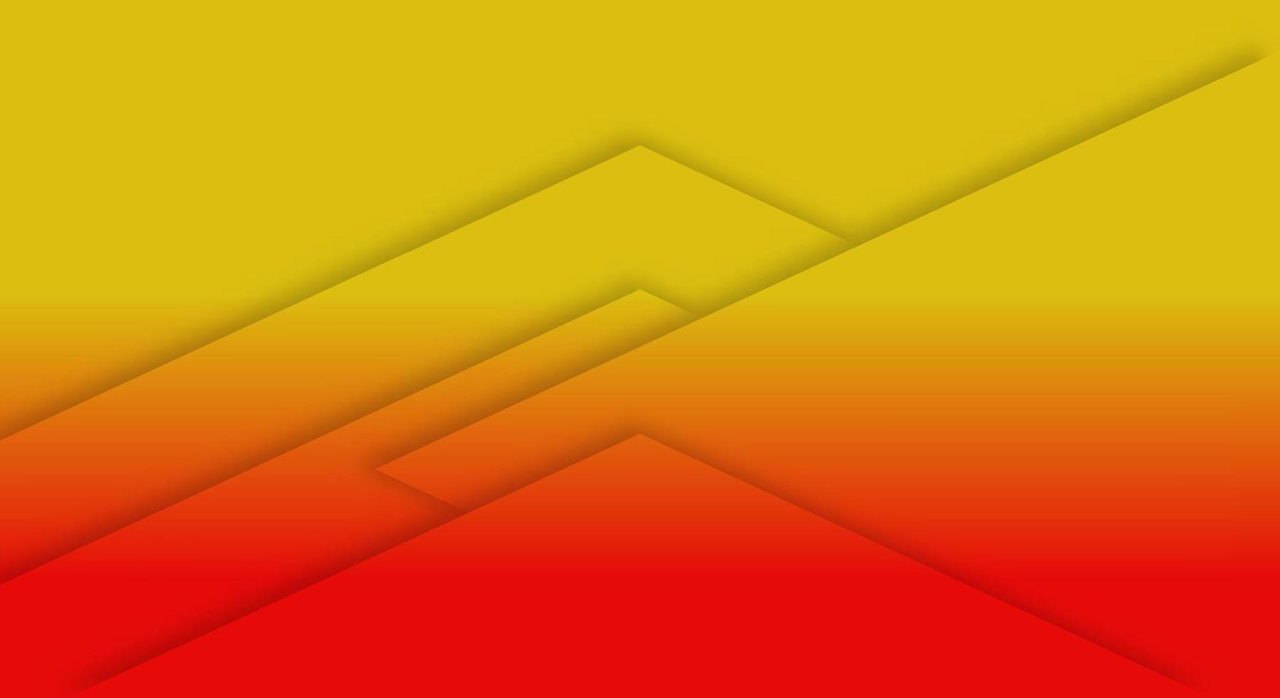 Abstract Orange and Yellow Gradient Background Geometric Paper Cut Style for Brochures or Landing Pages Template vector