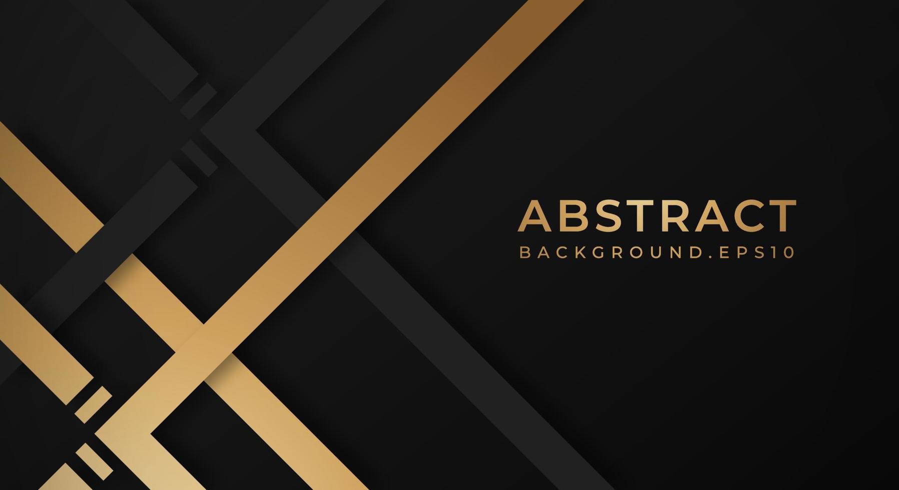 Abstract Dark Black 3D Background with Gold and Black Lines Paper Cut Style Textured. Usable for Decorative web layout, Poster, Banner, Corporate Brochure and Seminar Template Design vector