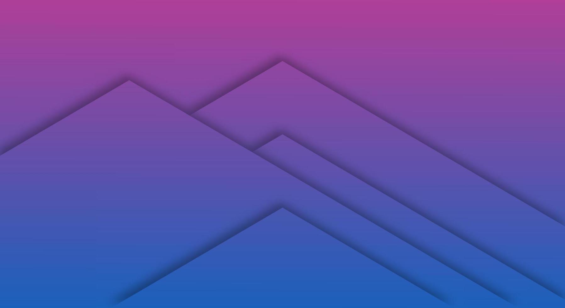 Abstract Purple and Blue Gradient Background Geometric Paper Cut Style for Brochures or Landing Pages Template vector