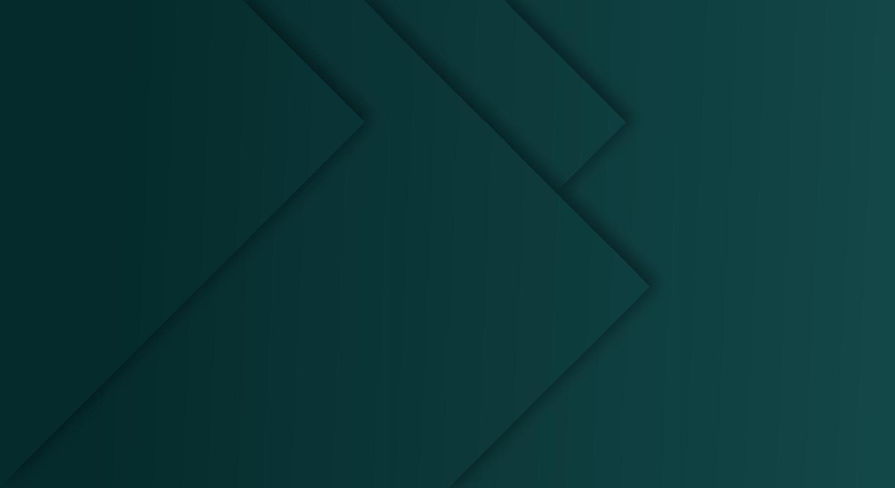 Abstract Dark Green Gradient Background Geometric Paper Cut Style for Brochures or Landing Pages Template vector