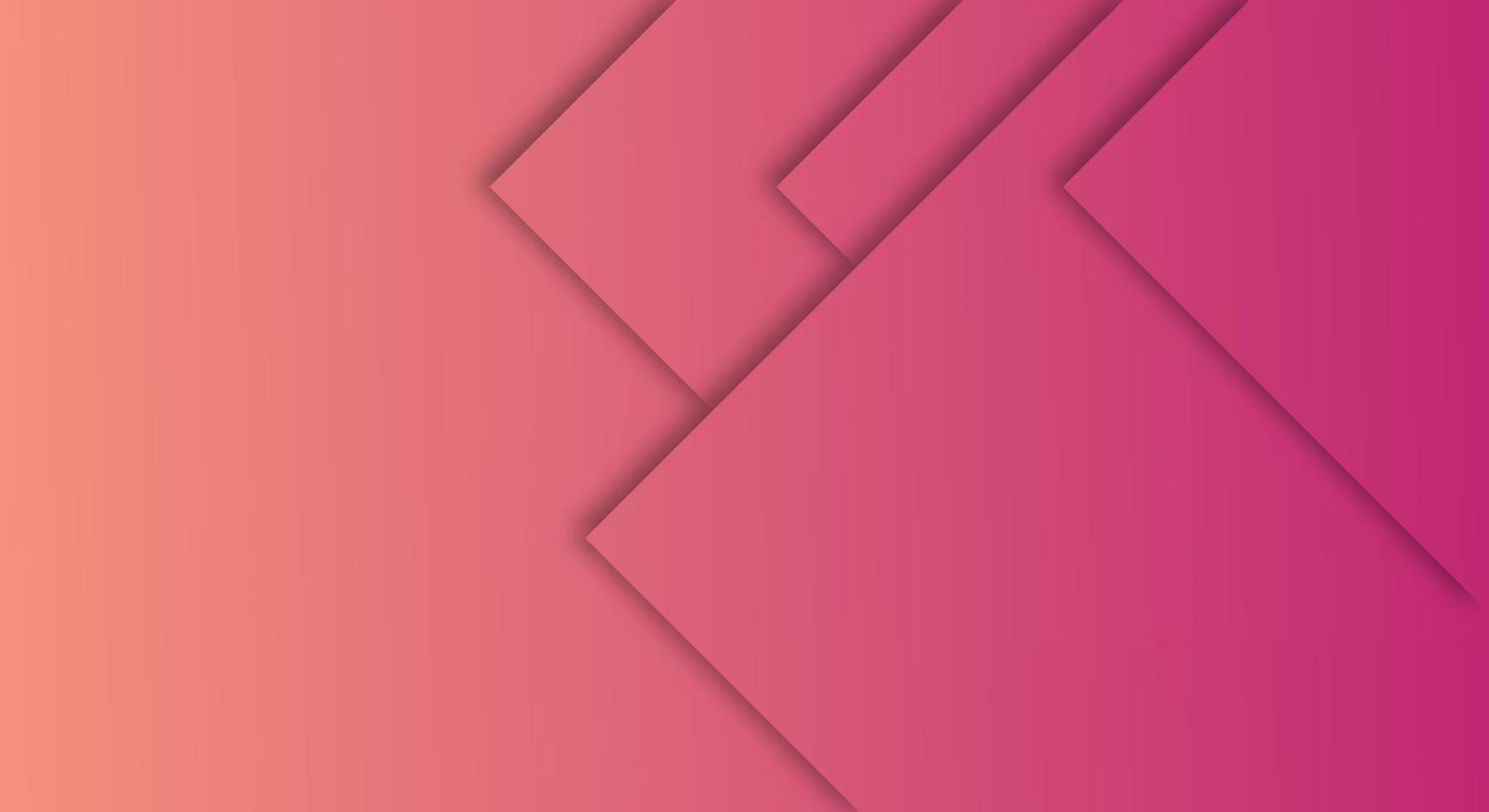Abstract Red and Peach Gradient Background Geometric Paper Cut Style for Brochures or Landing Pages Template vector